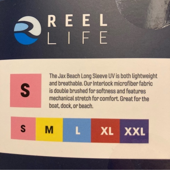 Reel Life Jacks Beach Long Sleeve UV
Protection Beach Top Women's Small Blue - Picture 5 of 6